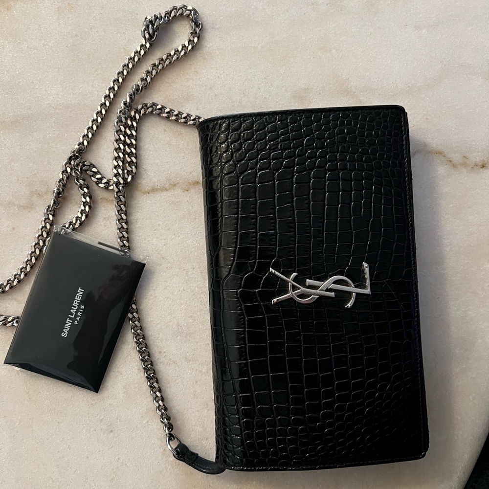 YSL Crocodile Crossbody Bag